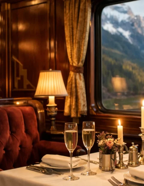 Dinner in the retro train