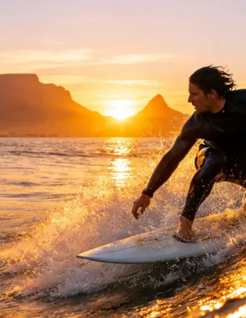 surfer-riding-waves-in-cape-town