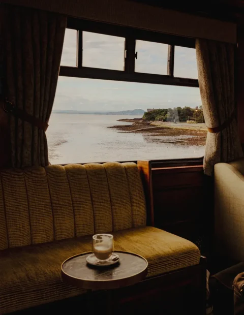 Vintage train window